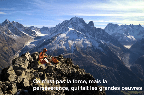 Ce n'est pas la force qui fait le succès, mais la persévérance